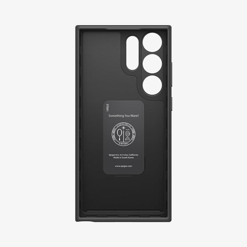 ACS05609 - Galaxy S23 Ultra Case Thin Fit in black showing the back